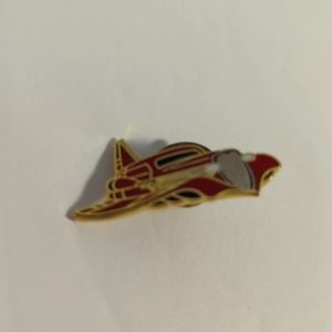 Vintage ZZ Top Gold Tone Flying Car Pin